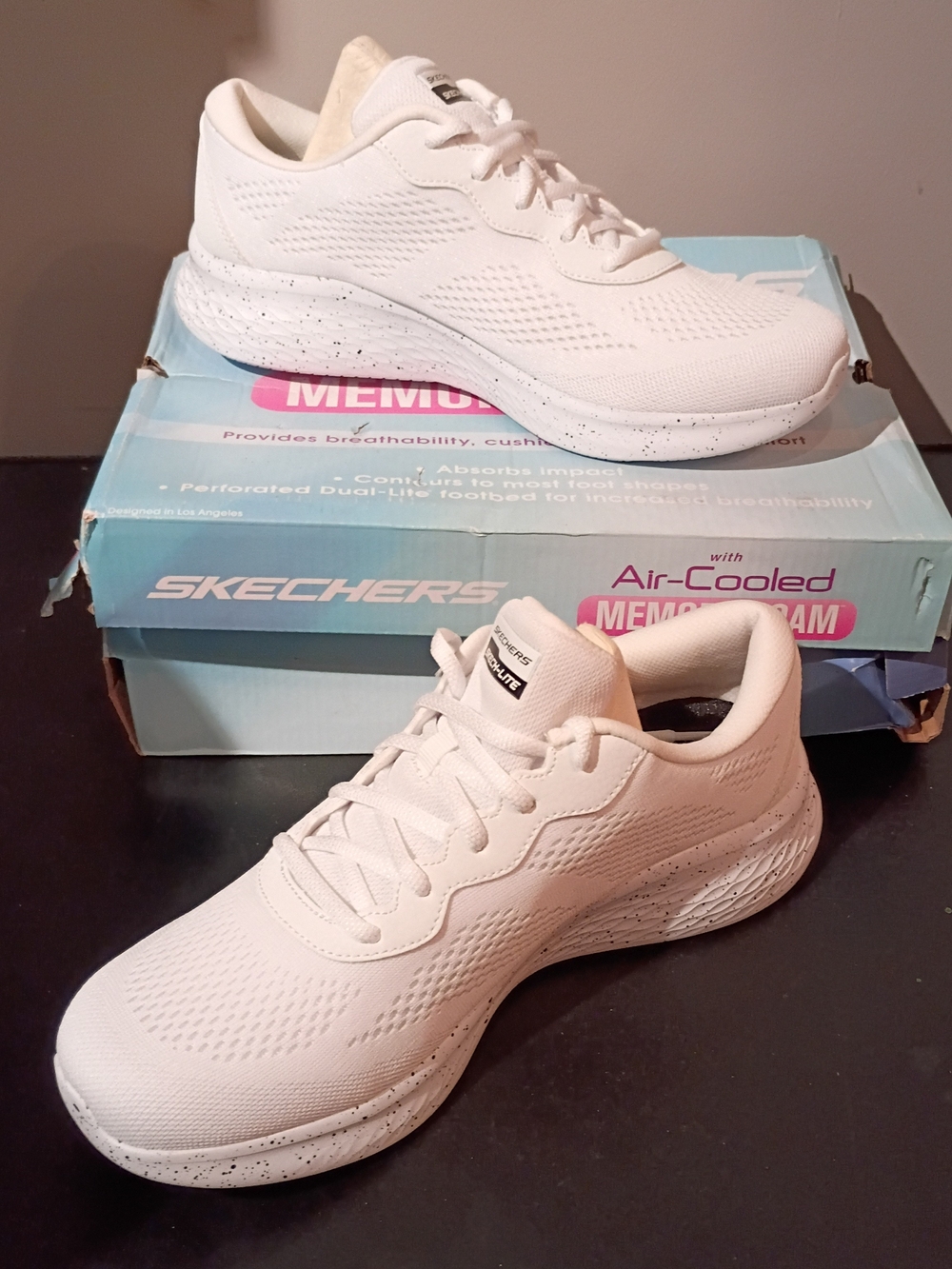 Skechers Women’s White Athletic Memory Foam Sneakers
